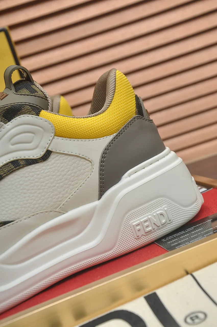Men's shoes 💰600💶 [Fendi] The latest casual sports shoes 🔥 Many 💑 stars have the same style FD match. The original version is a one-to-one replica. Designer Kim Jones's first fendi match and Donkey brand Trainer basketball sneakers. Material: Original silk mesh. Lining: Breathable mesh. Packaging: Original 1:1 matching high-end packaging. Size: 38-45 (45 is custom-made and cannot be returned or exchanged)